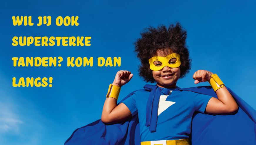 Gewoon Gaaf - mondzorg voor kinderen Jongetje verkleed als superheld